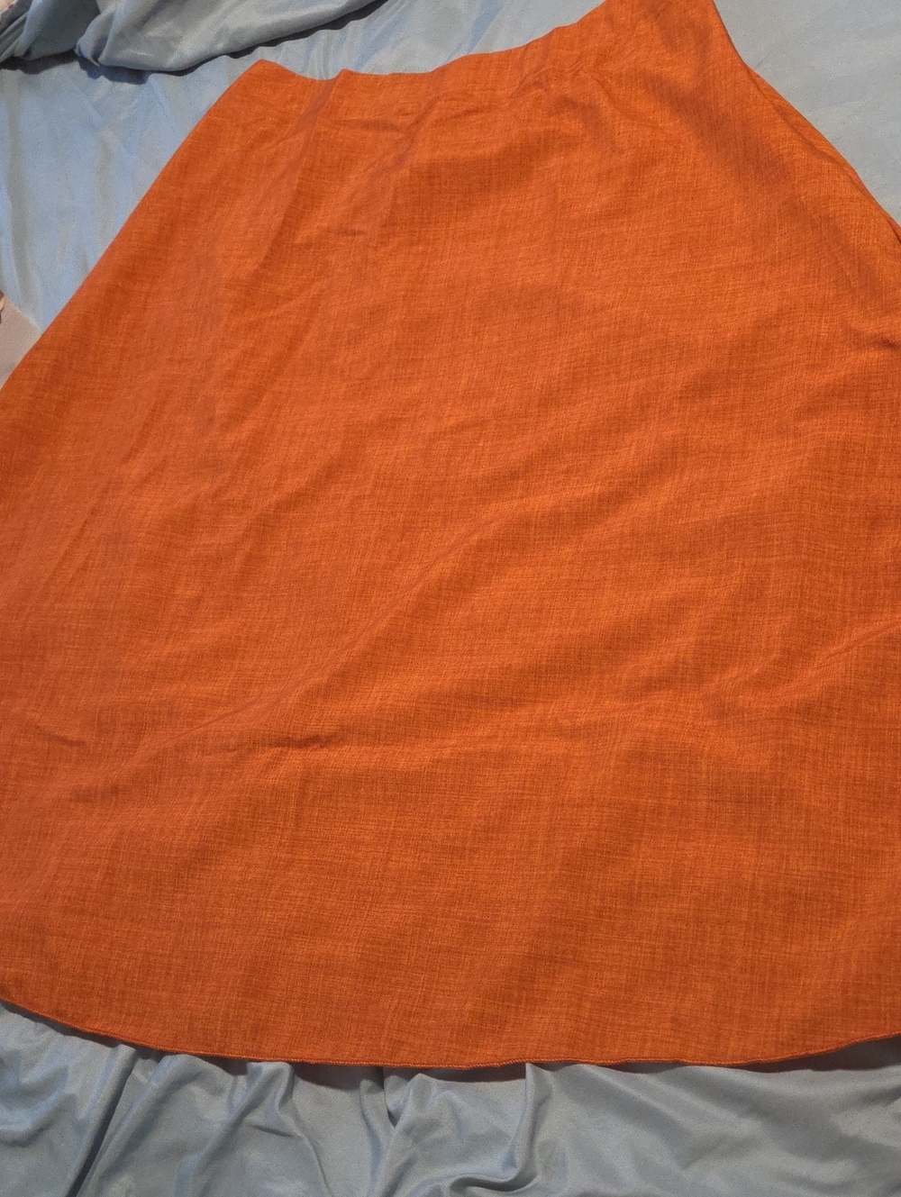 Women's Orange A-Line Skirt
